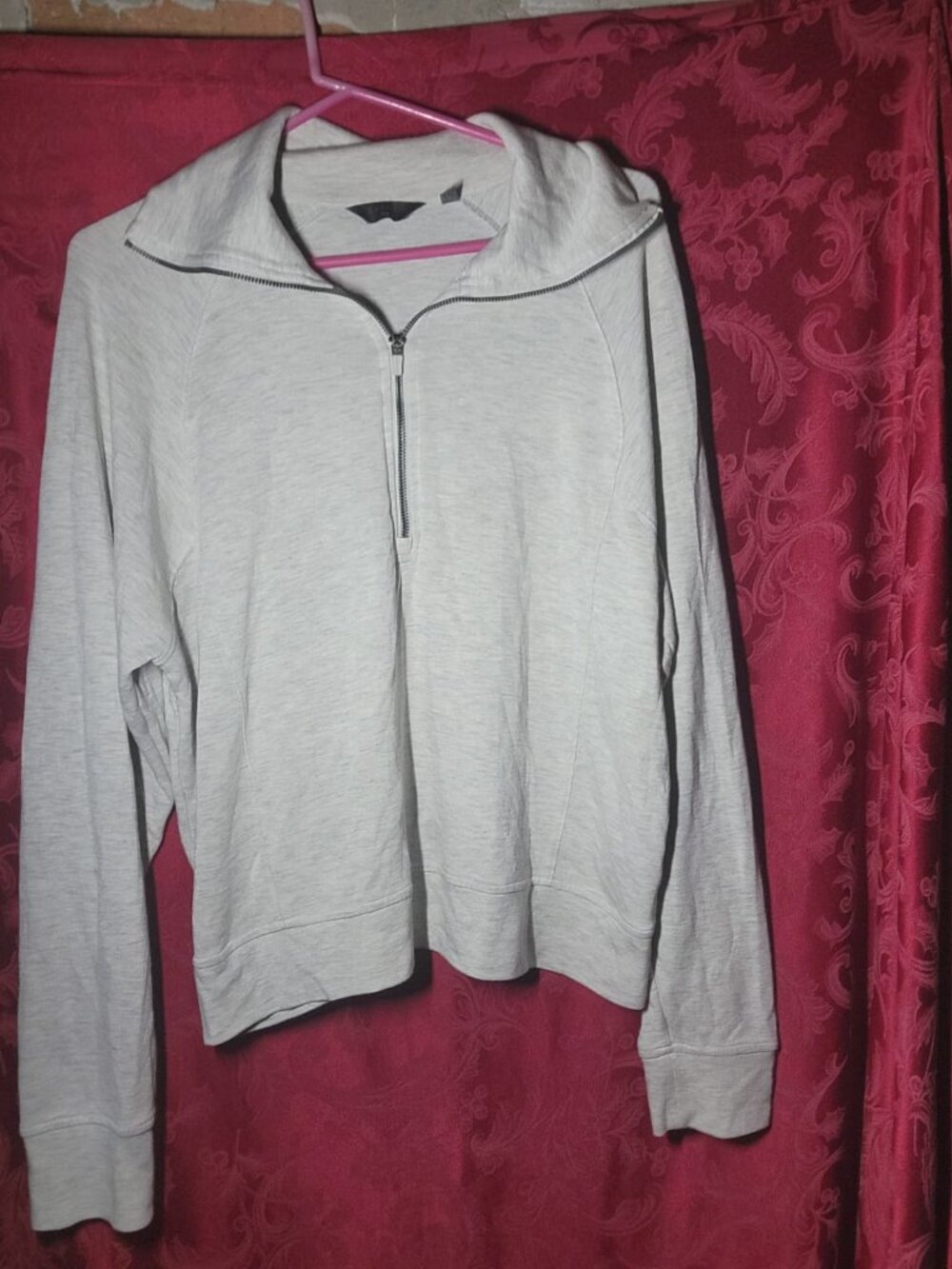 Danskin Quarter-Zip Long Sleeve Pullover Sweater size L